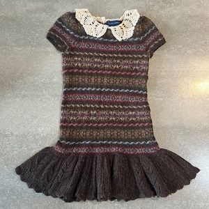 Polo Ralph Lauren Girl's Cotton-Wool Blend Knitted Dress